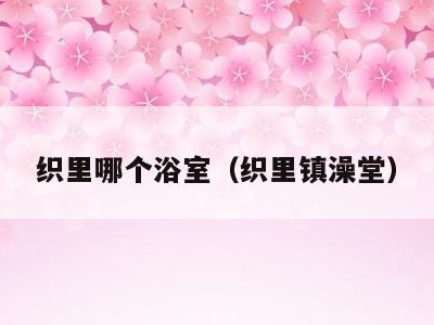 织里哪个浴室(织里镇澡堂)