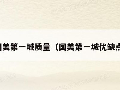 国美第一城质量(国美第一城优缺点)