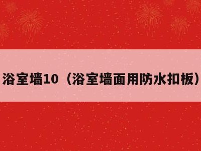 浴室墙10(浴室墙面用防水扣板)