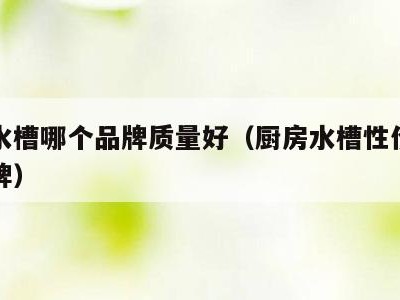 厨房水槽哪个品牌质量好(厨房水槽性价比高的品牌)
