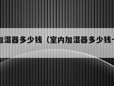室内加湿器多少钱(室内加湿器多少钱一台金正牌)