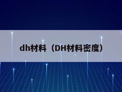 dh材料（DH材料密度）