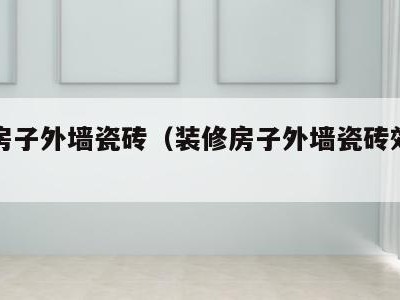 装修房子外墙瓷砖（装修房子外墙瓷砖效果图）