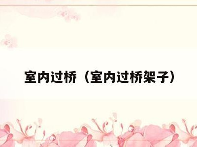 室内过桥(室内过桥架子)