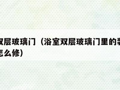 浴室双层玻璃门(浴室双层玻璃门里的装饰条掉了怎么修)