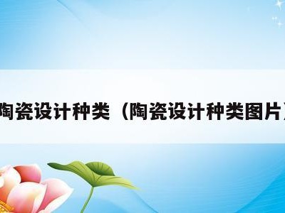 陶瓷设计种类(陶瓷设计种类图片)