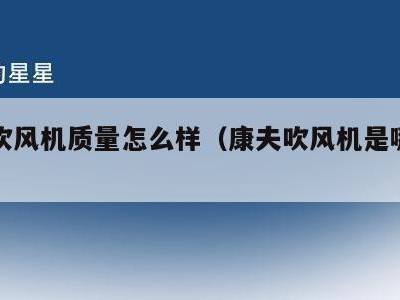 康夫吹风机质量怎么样（康夫吹风机是哪里产的）
