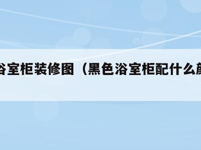 黑色浴室柜装修图(黑色浴室柜配什么颜色的墙砖)
