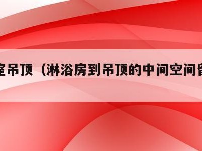 淋浴室吊顶(淋浴房到吊顶的中间空间留多少)