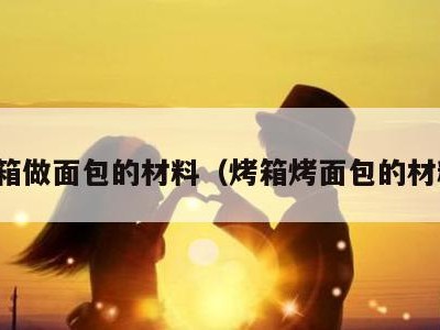 烤箱做面包的材料(烤箱烤面包的材料)