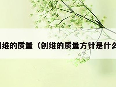 创维的质量(创维的质量方针是什么)