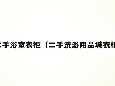 二手浴室衣柜（二手洗浴用品城衣柜）
