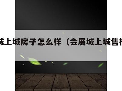 会展城上城房子怎么样（会展城上城售楼中心）