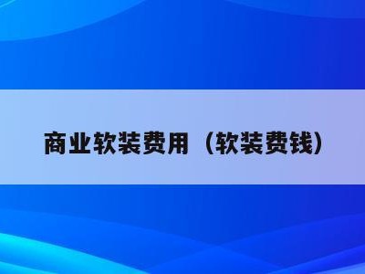 商业软装费用(软装费钱)