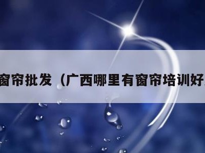 广西窗帘批发(广西哪里有窗帘培训好点的)